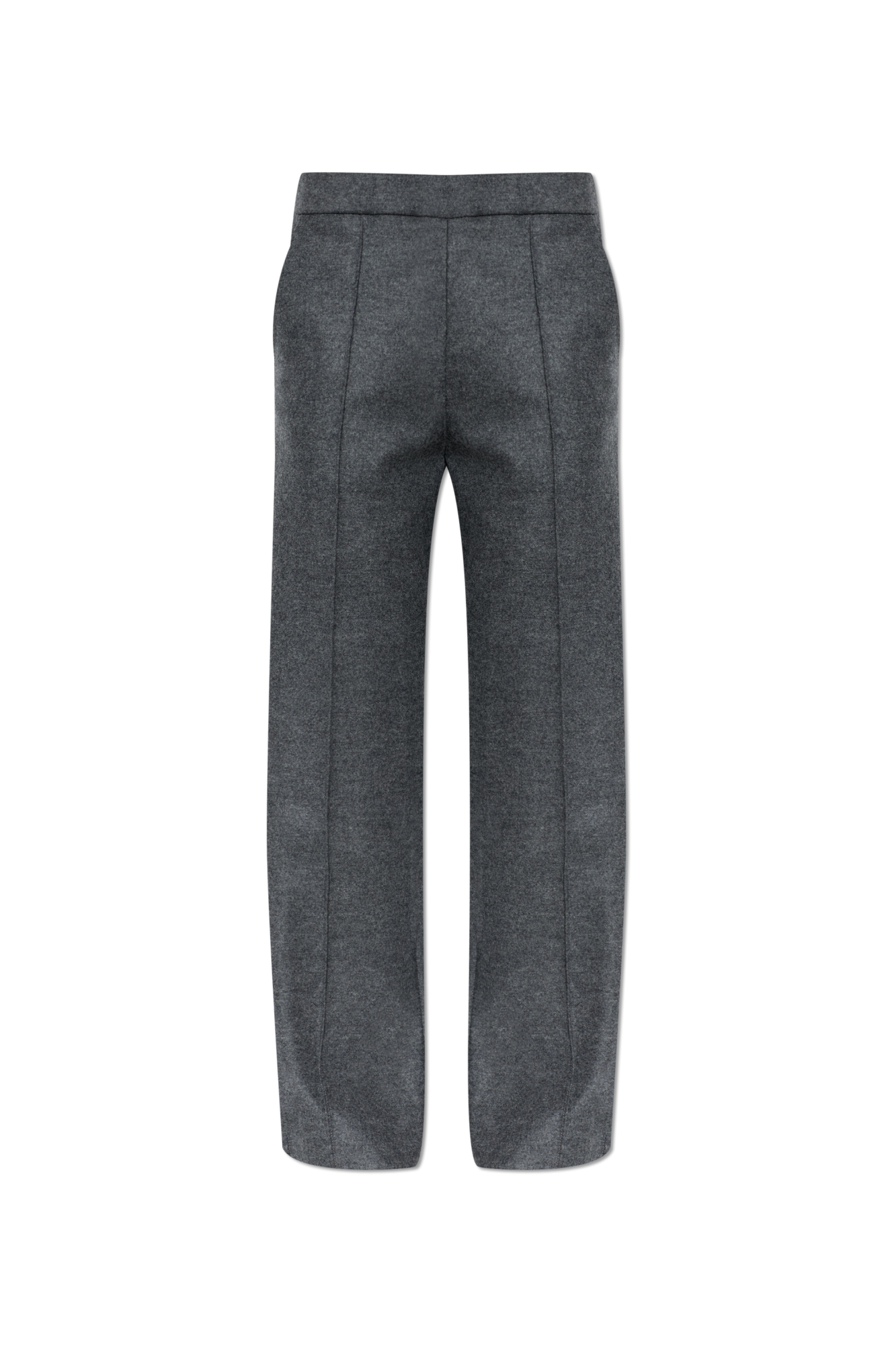 JIL SANDER グレー ハーフパンツ 36 JIL SANDER Wool pants with stitched seams on the legs | Women's